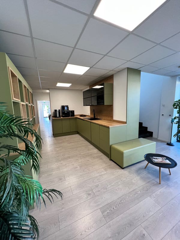 Show Kitchen for LaSu Gin – Olive Green & Oak in Perfect Balance